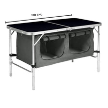 Load image into Gallery viewer, Camping Table 120cm Black With Grey Storage Bag