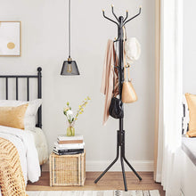 Load image into Gallery viewer, Metal Coat Rack 182 cm Tall Hall Tree Black