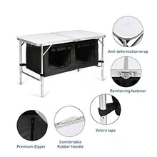 Load image into Gallery viewer, Camping Table 120cm Silver With Black Storage Bag