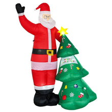 Load image into Gallery viewer, 2.5m Santa and Christmas Tree Christmas Inflatable with LED