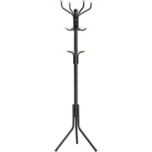 Load image into Gallery viewer, Metal Coat Rack 182 cm Tall Hall Tree Black