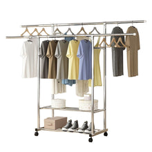 Load image into Gallery viewer, EKKIO Clothes Rack Stainless Steel Two Rail