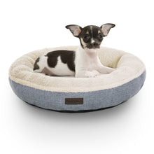 Load image into Gallery viewer, 55cm Dog Sofa Bed Round Shape Fabric Grey