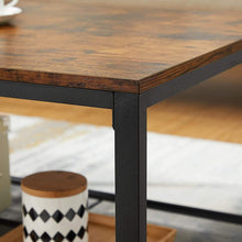 Load image into Gallery viewer, Coffee Living Room Table with Dense Mesh Shelf Rustic Brown