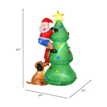 Load image into Gallery viewer, 1.8m Santa Climbing Tree Christmas Inflatable with LED