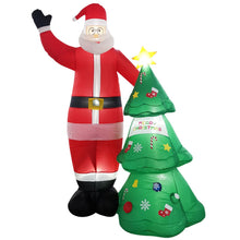 Load image into Gallery viewer, 2.5m Santa and Christmas Tree Christmas Inflatable with LED