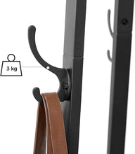 Load image into Gallery viewer, Coat Rack with 3 Shelves Rustic Brown and Black
