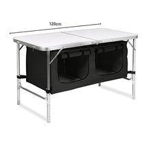 Load image into Gallery viewer, Camping Table 120cm Silver With Black Storage Bag
