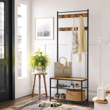 Load image into Gallery viewer, VASAGLE Coat Rack Stand Height 175 cm Rustic Brown