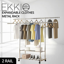 Load image into Gallery viewer, EKKIO Clothes Rack Stainless Steel Two Rail