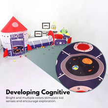Load image into Gallery viewer, Kids 3 in 1 Spaceship Tent (Purple and Red)