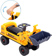 Load image into Gallery viewer, GOMINIMO Kids Ride On Bulldozer Digger Tractor Excavator Toy Car with Helmet