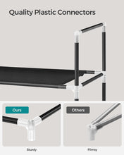 Load image into Gallery viewer, 10 Tier Metal Shoe Rack Non-Woven Fabric Shelves Holds up to 50 Pairs Black