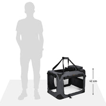 Load image into Gallery viewer, Dog Kennel Transport Box Folding Fabric Pet Carrier 60cm Grey
