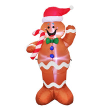 Load image into Gallery viewer, 1.5m Gingerbread Man Christmas Inflatable with LED