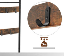 Load image into Gallery viewer, VASAGLE Coat Rack Stand Height 175 cm Rustic Brown