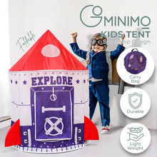 Load image into Gallery viewer, Kids spaceship Tent (Purple and Red)