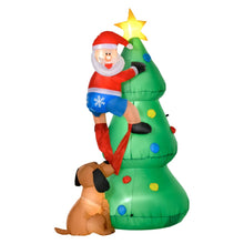 Load image into Gallery viewer, 1.8m Santa Climbing Tree Christmas Inflatable with LED