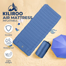 Load image into Gallery viewer, Inflatable Camping Sleeping Pad (Blue)