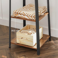 Load image into Gallery viewer, Coat Rack with 3 Shelves Rustic Brown and Black