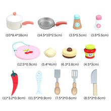 Load image into Gallery viewer, Wooden Kitchen Playset for Kids (Japanese Style Kitchen Set, Silver) EK-KP-107-MS