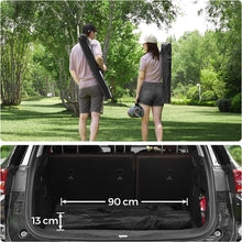 Load image into Gallery viewer, Set of 2 Folding Camping Outdoor Chairs Black