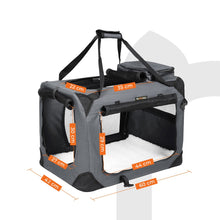Load image into Gallery viewer, Dog Kennel Transport Box Folding Fabric Pet Carrier 60cm Grey