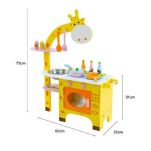 Load image into Gallery viewer, Wooden Kitchen Playset for Kids (Giraffe Shape Kitchen Set) EK-KP-102-MS