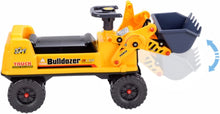 Load image into Gallery viewer, GOMINIMO Kids Ride On Bulldozer Digger Tractor Excavator Toy Car with Helmet