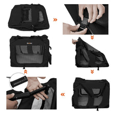 Load image into Gallery viewer, Dog Kennel Transport Box Folding Fabric Pet Carrier 60cm Black
