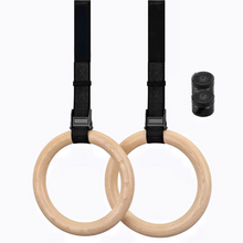 Load image into Gallery viewer, Wooden Gymnastic Rings 32mm for Gym Exercise Fitness (Wooden)