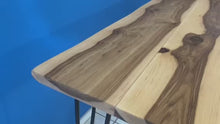 Load and play video in Gallery viewer, Console hall entrance table handmade from Cypress Australian timber -110cm length with minimalist legs