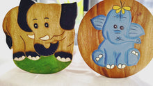 Load and play video in Gallery viewer, Children's furniture Stool Blue Baby ELEPHANT for Toddlers Step sitting Stool.