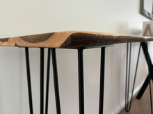 Load image into Gallery viewer, Console hall entrance table handmade from Cypress Australian timber -110cm length with minimalist legs