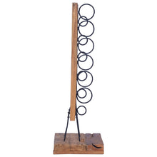 Load image into Gallery viewer, Wine Rack for 6 Bottles Solid Teak Wood - Brown - 35x35x100 cm