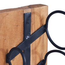 Load image into Gallery viewer, Wine Rack for 6 Bottles Solid Teak Wood - Brown - 35x35x100 cm