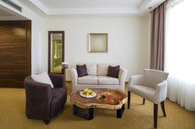 Load image into Gallery viewer, Large exquisite Saur Wood Round Coffee Table, large circumference 118 cm x 112 cm x 9 cm one of kind 100% unique designed by nature