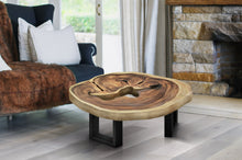 Load image into Gallery viewer, Wood Round Coffee Table, generous 95cm across one of kind 100% unique designed by nature
