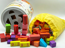 Load image into Gallery viewer, Kids Wooden Blocks 100 Pcs with Tub- Rec. Age: 24 months+