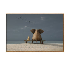 Load image into Gallery viewer, Wall art canvas framed print Country Friends 80 x 60cm.