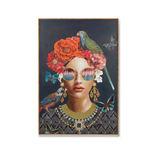 Load image into Gallery viewer, Wall art canvas framed print 60 x 90 cm Floral Dahlia