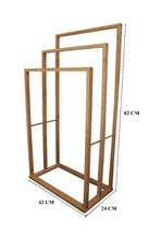 Load image into Gallery viewer, CARLA HOME Bamboo Towel Bar Holder Rack 3-Tier Freestanding for Bathroom and Bedroom