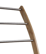 Load image into Gallery viewer, CARLA HOME Bamboo Towel Bar Metal Holder Rack 3-Tier Freestanding and Bottom shelf for Bathroom