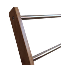 Load image into Gallery viewer, CARLA HOME Bamboo Towel Bar Metal Holder Rack 3-Tier Freestanding and Bottom shelf for Bathroom