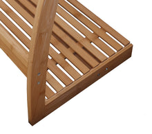 Load image into Gallery viewer, CARLA HOME Bamboo Towel Bar Metal Holder Rack 3-Tier Freestanding and Bottom shelf for Bathroom