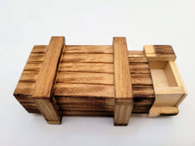 Load image into Gallery viewer, Secret Lock Box Wood Brain Teaser Puzzle - Unique Design - Put a Gift Inside-they have to work out how to open
