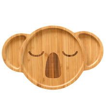 Load image into Gallery viewer, Toddlers mealtime Plate 100% sustainable bamboo-Karri the Koala-Food contact grade production