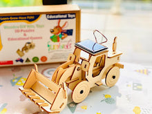 Load image into Gallery viewer, Model digger Bulldozer construction truck plywood model-includes Motor or Solar power
