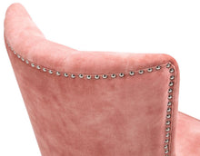 Load image into Gallery viewer, Velvet Upholstered Tufted Office Chair with Studs-Pink