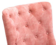 Load image into Gallery viewer, Velvet Upholstered Tufted Office Chair with Studs-Pink